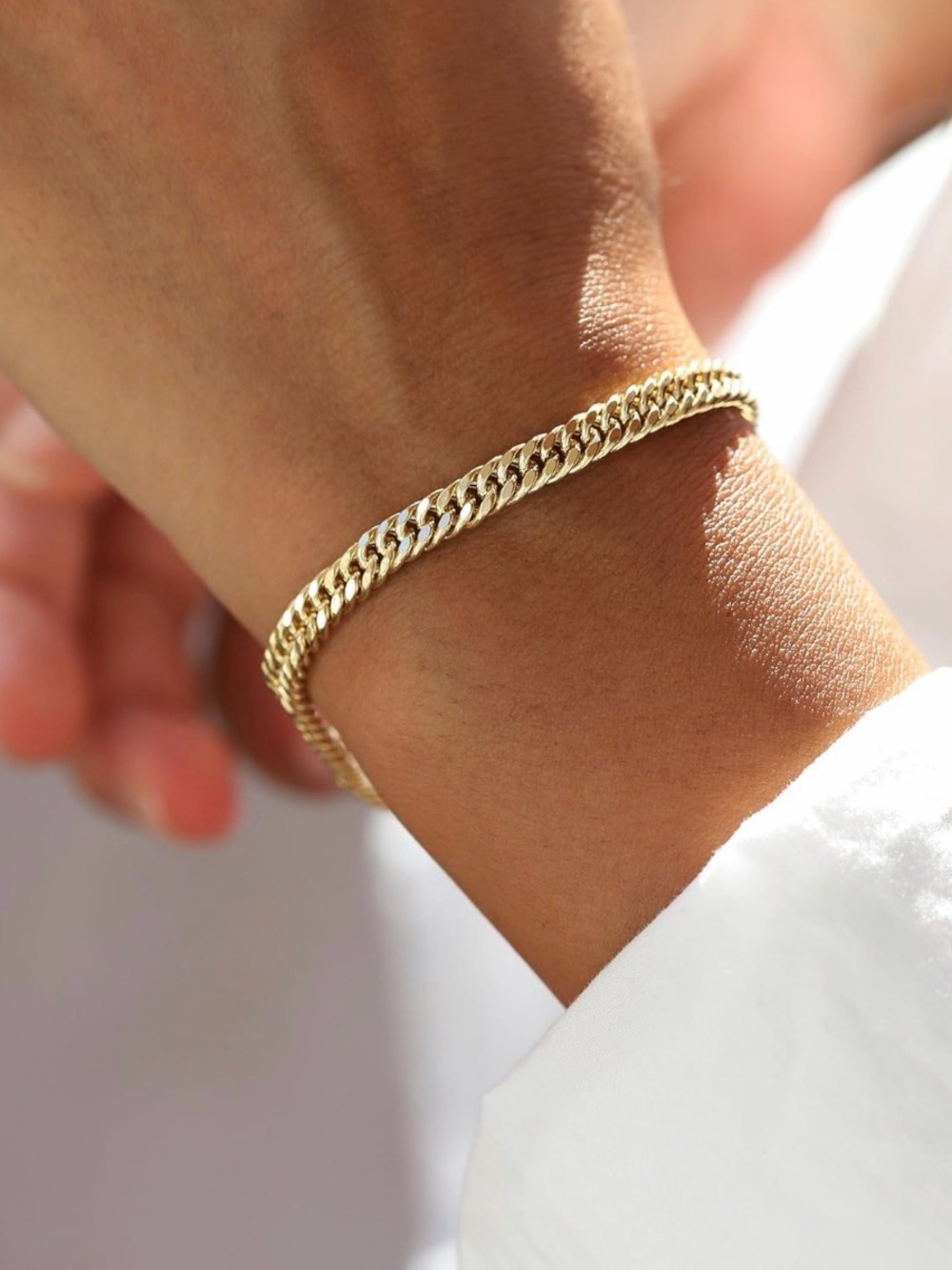 #206 Gold Plated Cuban Chain Bracelet
